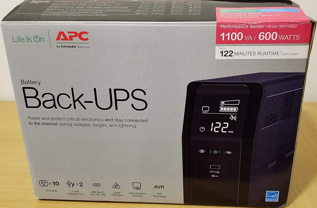 APC American Power Conversion 24313762 Back-UPS Pro UPS Black (BN1100M2)