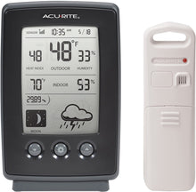 Load image into Gallery viewer, AcuRite 00829 Digital Weather Station with Forecast/Temperature/Clock/Moon Phase,Black