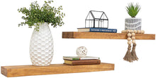Load image into Gallery viewer, Del Hutson Designs Handmade inch Rustic Pine Floating Wall Shelves (Set of 2)…