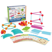 Load image into Gallery viewer, Learning Resources Dive into Shapes! A "Sea" and Build Geometry Set, 129 Pieces