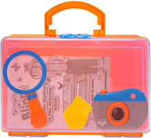 Load image into Gallery viewer, Blippi Detective Roleplay Set - Carry Case, Camera, Personalized Yellow Badge, Magnifying Glass, Activity Sheets for Ultimate Toddler and Young Child Mystery Adventure - Exclusive Content Included