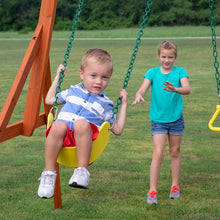 Load image into Gallery viewer, Backyard Discovery Oakmont All Cedar Wood Playset Swing Set