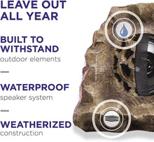 Load image into Gallery viewer, Alpine Corporation QLP542SLR-GR Solar Bluetooth Enabled Rock Speaker