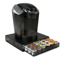 Load image into Gallery viewer, Mind Reader MTRAY-BLK Capacity K-Cup Coffee Pod Storage Organizer Drawer Metal Mesh, Black