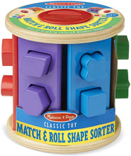 Load image into Gallery viewer, Melissa &amp; Doug Match &amp; Roll Shape Sorter