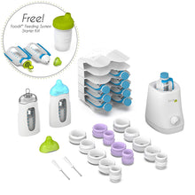 Load image into Gallery viewer, Kiinde Twist Universal Direct-Pump Feeding System and Warmer Gift Set for Breastmilk Collection, Freezing, Heating and Feeding, Free Foodi Starter Kit Included, New Mom Gift