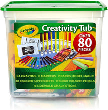 Load image into Gallery viewer, Crayola Creativity Tub Art Set, Over 80 Art Tools, Gift for Kids