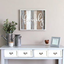 Load image into Gallery viewer, Stratton Home Decor Rustic Family Wood Wall Decor, 20.00 W X 1.00 D X 16.00 H, Multi