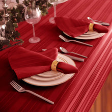 Load image into Gallery viewer, Newbridge Christmas Satin Stripe No-Iron Soil Resistant Fabric Holiday Tablecloths