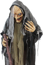 Load image into Gallery viewer, Haunted Hill Farm HHWITCH-13FLSA Life Size Animatronic Witch, Indoor/Outdoor Halloween Decoration, Multi