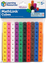 Load image into Gallery viewer, Learning Resources MathLink Cubes, Homeschool, Educational Counting Toy, Math Blocks, Linking Cubes, Early Math Skills, Math Cubes Manipulatives, Set of 100 Cubes, Easter Gifts for Kids, Ages 5+
