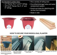 Load image into Gallery viewer, Bloem Modica Deck Rail Planter