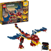 Load image into Gallery viewer, LEGO Creator 3in1 Fire Dragon 31102 Building Kit, Cool Buildable Toy for Kids, New 2020 (234 Pieces)