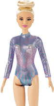 Load image into Gallery viewer, Barbie Rhythmic Gymnast Blonde Doll (12-in/30.40-cm) with Colorful Metallic Leotard, 2 Clubs &amp; Ribbon Accessory, Great Gift for Ages 3 Years Old &amp; Up