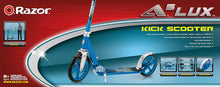 Load image into Gallery viewer, Razor A5 Lux Kick Scooter - Large 8" Wheels, Foldable, Adjustable Handlebars, Lightweight, for Riders up to 220 lbs