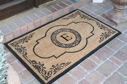 A1 Home Collections PT4007E First Impression Hand Crafted Abrilina Entry Monogrammed Doormat, Double, 30