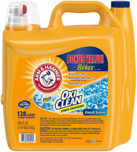 Load image into Gallery viewer, Arm &amp; Hammer Plus OxiClean Fresh Scent, 128 Loads Liquid Laundry Detergent, 224 Fl oz