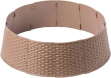 Load image into Gallery viewer, Gardenised Large Rattan Collar Tree Skirt - Brown, Green