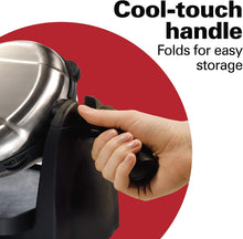 Load image into Gallery viewer, Hamilton Beach Flip Belgian Waffle Maker with Non-Stick Copper Ceramic Removable Plates
