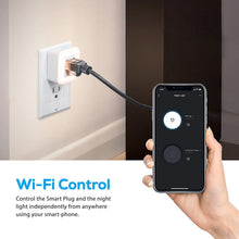 Load image into Gallery viewer, Geeni Switch Glo Square Smart Nightlight + Smart Plug, White, No Hub Required, Works with Alexa, Google Assistant and Microsoft Cortana