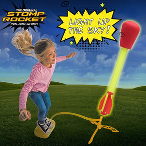 The Original Stomp Rocket Ultra Rocket LED, 4 Rockets - Outdoor Rocket Toy Gift for Boys and Girls- Comes with Toy Rocket Launcher - Ages 6 Years and Up