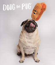 Load image into Gallery viewer, Outward Hound Doug The Pug Incrediplush Hot Dog Squeaky Plush Dog Toy