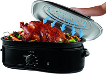 Load image into Gallery viewer, Oster Roaster Oven with Self-Basting Lid, 18 Quart, Black (CKSTRS18-BSB-W)