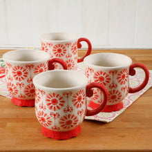 Load image into Gallery viewer, The Pioneer Woman Floral Bursts Footed 19oz Mugs, Set of 4