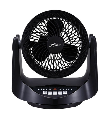 Hunter FSQ-MF09F-B Whole Room Table Fan - Black (Room Fan)