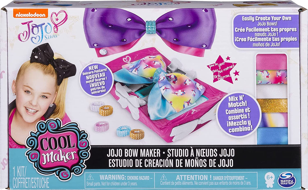 Cool Maker - JoJo Siwa Bow Maker with Rainbow and Unicorn Patterns, for Ages 6 and Up