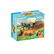 Load image into Gallery viewer, PLAYMOBIL® Spirit Riding Free Lucky's Dad with Covered Wagon Toy