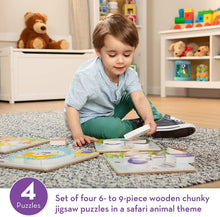 Load image into Gallery viewer, Melissa &amp; Doug Jigsaw Puzzle Set: Safari