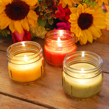 Load image into Gallery viewer, Citronella Scented Candles in 3oz Glass Mason Jars (6 Count)