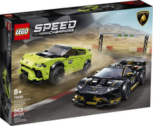 Load image into Gallery viewer, LEGO Speed Champions Lamborghini Urus ST-X and Lamborghini Huracán Super Trofeo EVO 76899 Model Car Building Kit, New 2020 (663 Pieces)