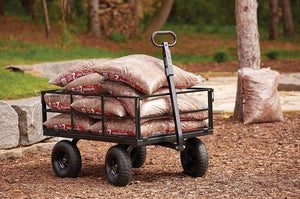 Gorilla Carts GOR1200-COM Heavy-Duty Steel Utility Cart with Removable Sides and 13" Tires, 1200-lbs. Capacity, Black