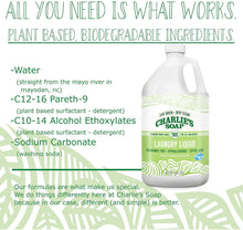 Load image into Gallery viewer, Charlie’s Soap – Fragrance-Free Laundry Liquid Detergent – 160 Loads (128 oz, 1 Pack)