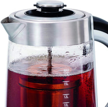Load image into Gallery viewer, Hamilton Beach 1.7 Liter Electric Glass Kettle With Tea Steeper