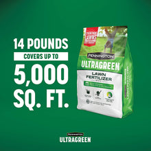 Load image into Gallery viewer, Pennington 100536576 UltraGreen Lawn Fertilizer, 14 LBS, Covers 5000 Sq Ft