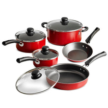Load image into Gallery viewer, Tramontina 9-Piece Simple Cooking Nonstick Cookware Set Red,Black