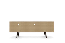 Load image into Gallery viewer, Manhattan Comfort Liberty Collection Mid Century Modern TV Stand With Three Shelves, One Cabinet and One Drawer With Splayed Legs, Yellow/Wood