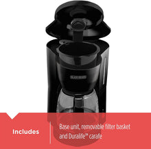Load image into Gallery viewer, BLACK+DECKER 5-Cup Coffeemaker, Black, DCM600B