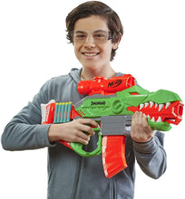 Load image into Gallery viewer, NERF DinoSquad Rex-Rampage Motorized Dart Blaster, 10-Dart Clip, 20 Official Darts, 10-Dart Storage- T-Rex Dinosaur Design