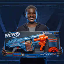 Load image into Gallery viewer, NERF Elite 2.0 Shockwave RD-15 Blaster, 30 Darts, 15-Dart Rotating Drum, Pump-Action, Built-in Customizing Capabilities