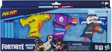 Load image into Gallery viewer, NERF Fortnite 3 Dart-Firing Micro Trio -- Includes 3 Blasters &amp; 6 Official Elite Darts -- for Kids, Teens, Adults