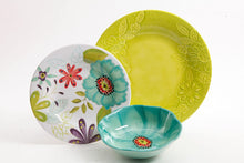 Load image into Gallery viewer, Gibson Studio 116500.12 Flora 12 Piece Melamine Dinnerware Set, Mix and Match
