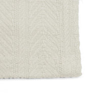 Load image into Gallery viewer, COTTON WOVEN BLANKET BY VELLUX -  Natural, Cozy, Warm, Chevron Textured, Pet-Friendly, All-Seasons  - Ecru