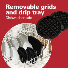 Load image into Gallery viewer, Hamilton Beach Flip Belgian Waffle Maker with Non-Stick Copper Ceramic Removable Plates