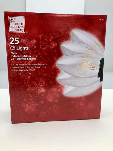 25 C9 Lights 24 Ft. Lighted Length Clear