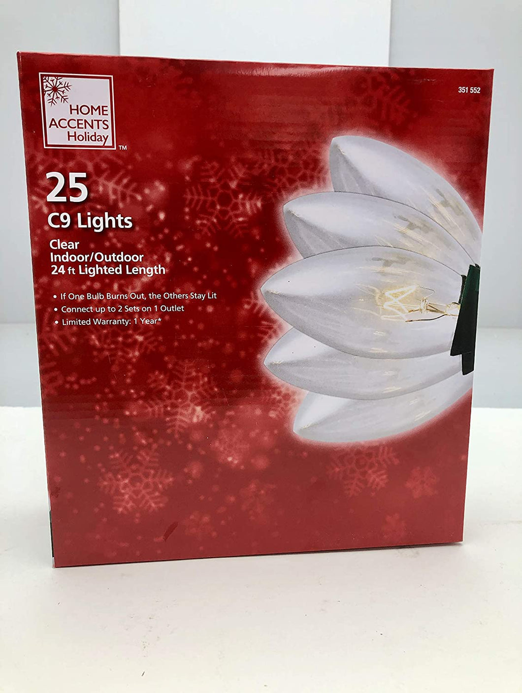 25 C9 Lights 24 Ft. Lighted Length Clear