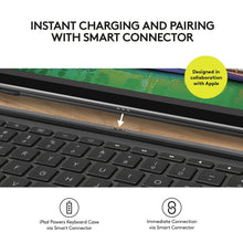 Load image into Gallery viewer, Logitech iPad Pro 12.9 inch Keyboard Case | SLIM COMBO with Detachable, Backlit, Wireless Keyboard and Smart Connector (Black)